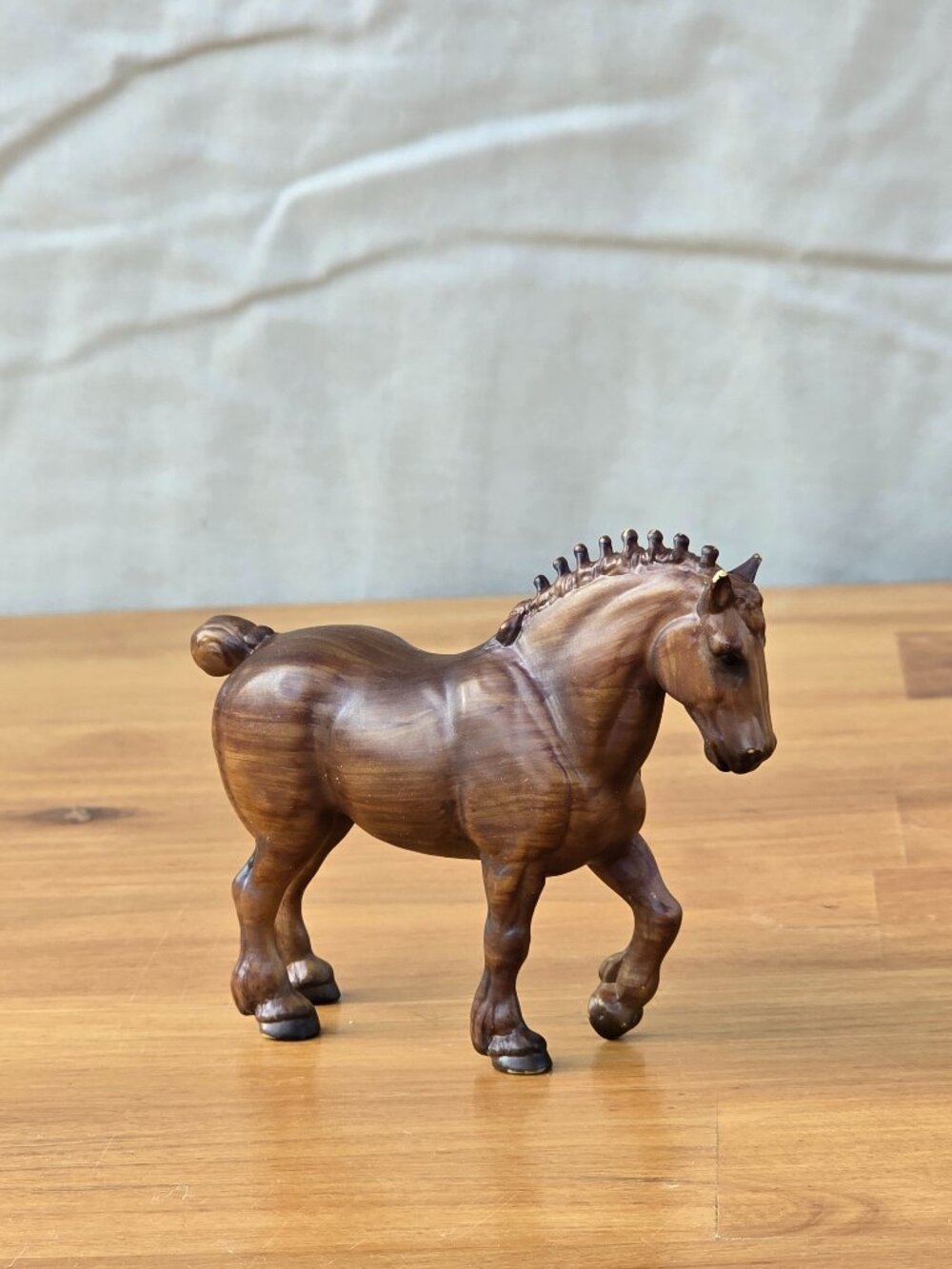 Breyer Stablemate 70th Anniversary Woodgrain Clydesdale Stallion #6051 (INV358)